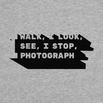 Свитшот "I walk, I look, I see, I stop, I photograph" унисекс